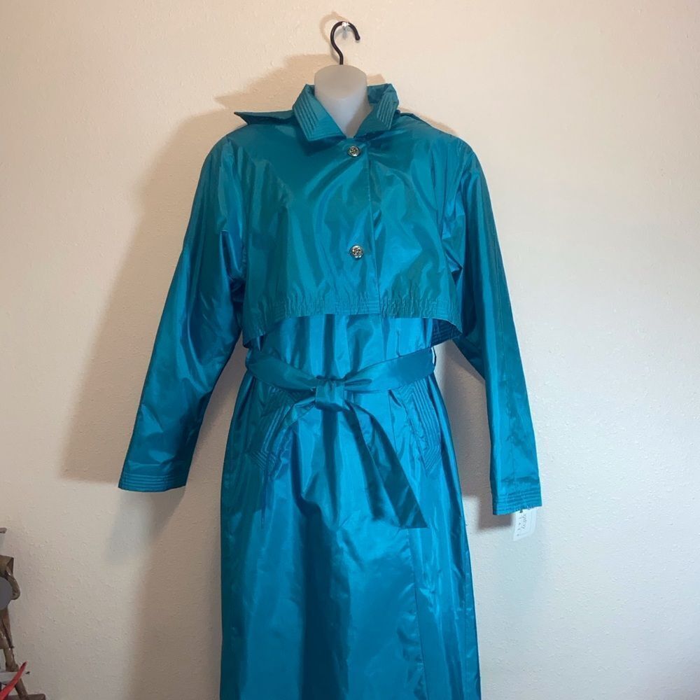 Worthington Essentials Vibrant Blue Turquoise Outerwear Jacket Size 8 - Picture 4 of 16